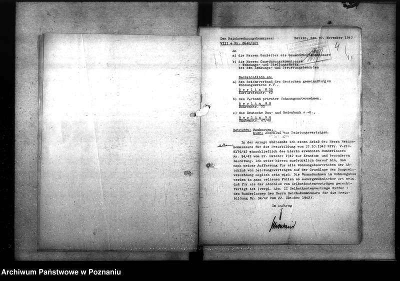 Obraz 7 z jednostki "Zarządzenia - Wohnungsnot. Neubauverbot. Landarbeiterwohnungsbau. Gemeinnützigeswesen"