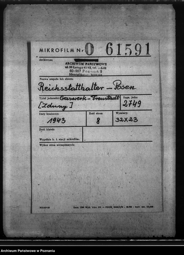 Obraz 2 z jednostki "Gaswerk - Treustädt (Zduny)"