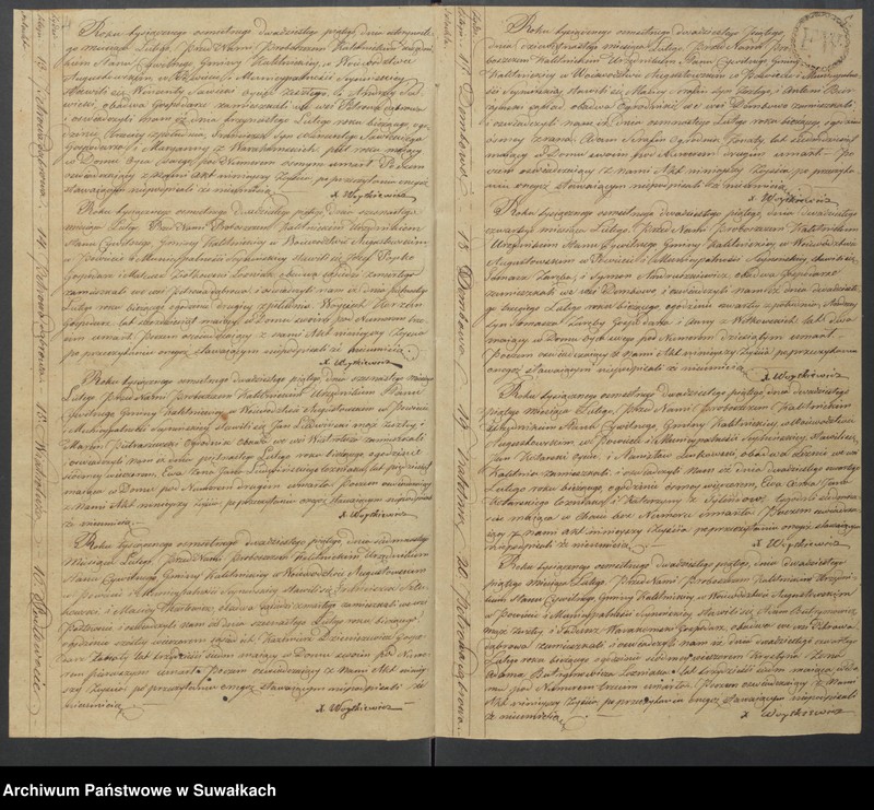 image.from.unit.number "Akta Zeyscia Urzędnika Stanu Cywilnego Gminy Kaletnickiey, od dnia 1-go Stycznia 1825 r. do dni ostatnich Grudnia tegoż Roku."