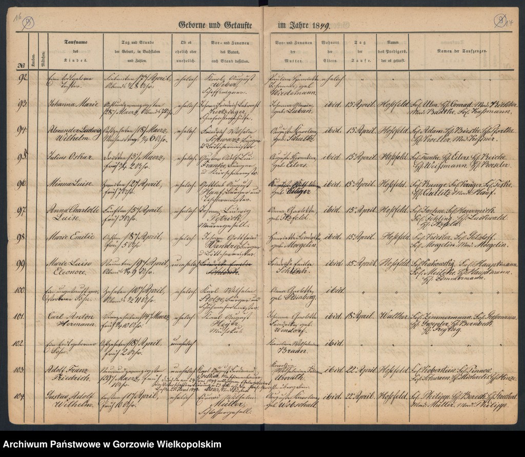 image.from.unit.number "Duplikate der Hauptkirche zu Landsberg an der Warthe (zawiera też księgę zgonów Konkordien Kirche z 1849 r.)"