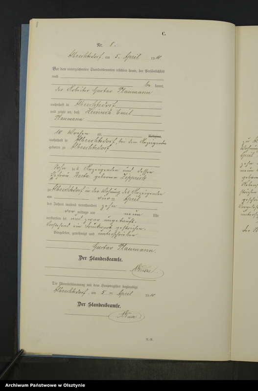 image.from.unit.number "Sterbe-Neben-Register Nr 1 - 25"
