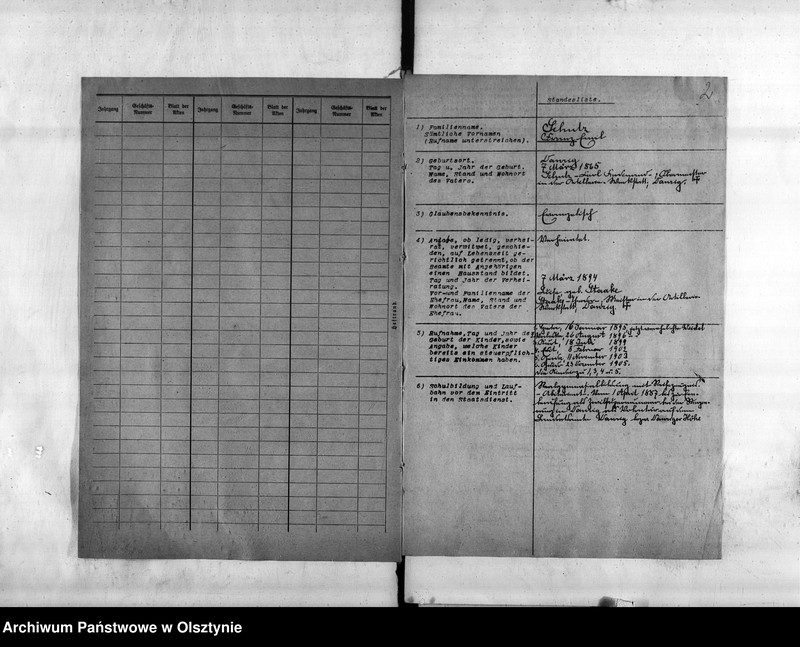 image.from.unit.number "Personal-Akten den Regierungsobersekretär als Büreauvorsteher Franz Schulz"