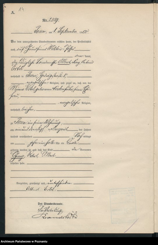 Obraz 17 z jednostki "Księga miejscowa urodzeń"