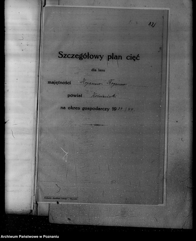 Obraz 15 z jednostki "Plan urządzania gospodarstwa leśnego dla lasu majętności Kopaczewo- Rogaczewo powiat kościański"