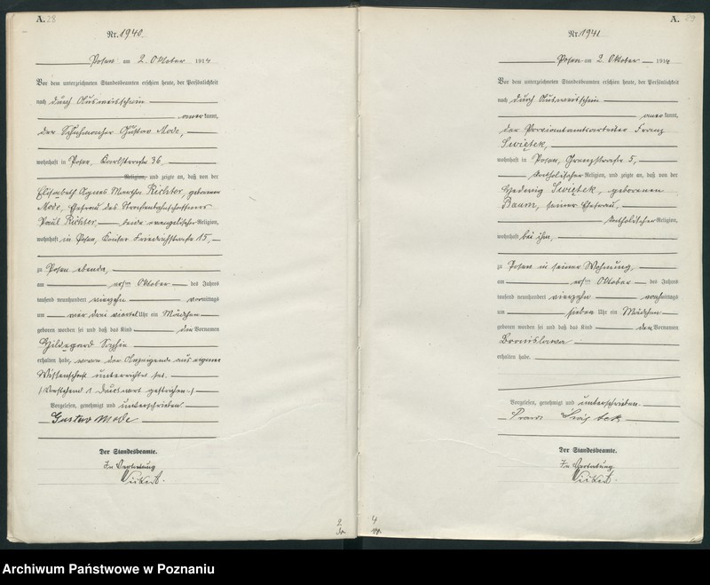 Obraz 17 z jednostki "Księga miejscowa urodzeń tom V-VI [Rejestr główny urodzeń]"