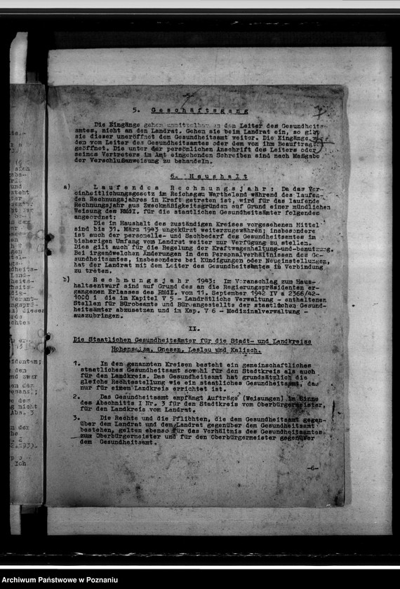 Obraz 11 z jednostki "Mitarbeit der Gesundheitsämter auf verschiedenen Gebieten der Verwaltung"