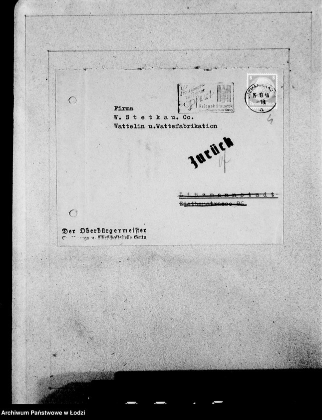 Obraz 8 z jednostki "J.841-860 [Wnioski Żydów z Getta o zwrot należności za prace lub towar wzięty na kredyt]"