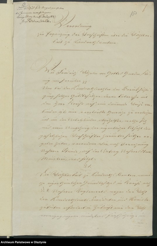 image.from.unit.number "Acta des 8ten Provinzial-Landtages der Stände Königreichs Preussen.Die Angelegenheiten des Innern"