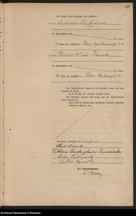 Obraz 18 z jednostki "Księga miejscowa małżeństw t. III"