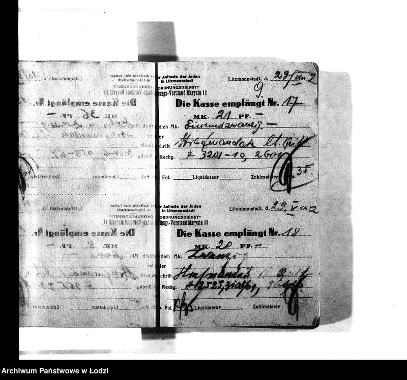 Obraz 11 z jednostki "[Pokwitowania otrzymanych pieniędzy, listy wypłat i inne]"