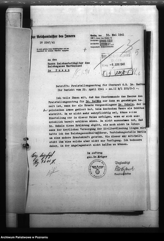 Obraz 9 z jednostki "Notdienstverpflichtung der Ärzte"