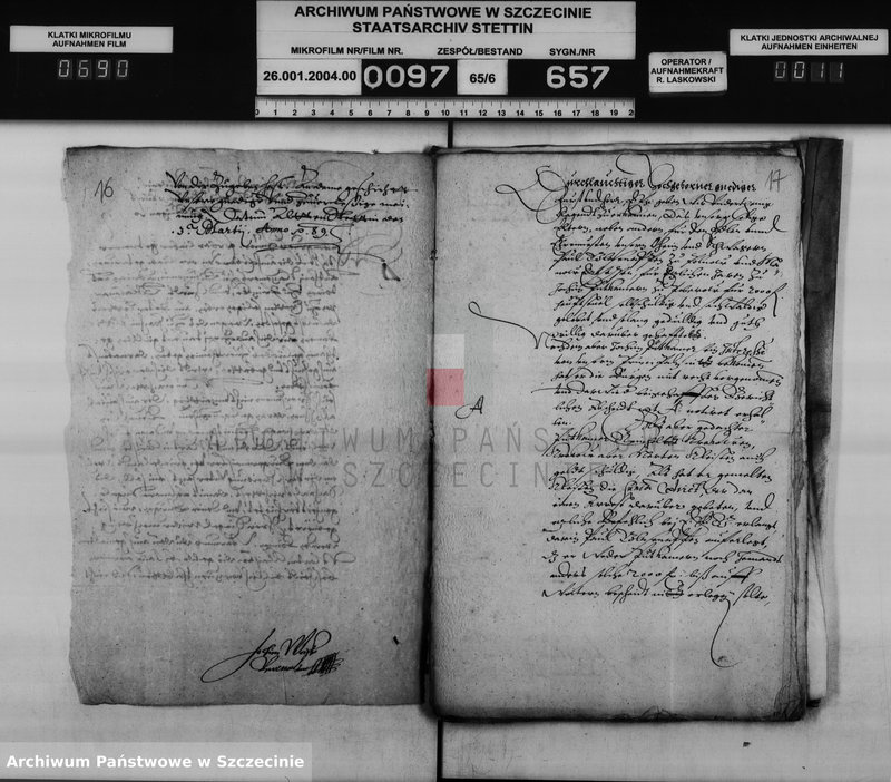 Obraz 12 z jednostki "Paul v. Glasenapp zu Pollnow und Manow / Martin v. Kleist zu Dargen: Bürgschaftsschuld [für Joachim v. Puttkamer zu Poberow]."