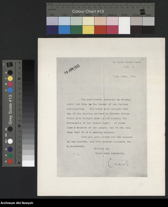 image.from.unit.number "Cecil Robert; Załączniki: a) list "The International Consultative Group for Disarmament"; b) "Six - Point Programme"; L.4 (odpowiedź - rękopis)"