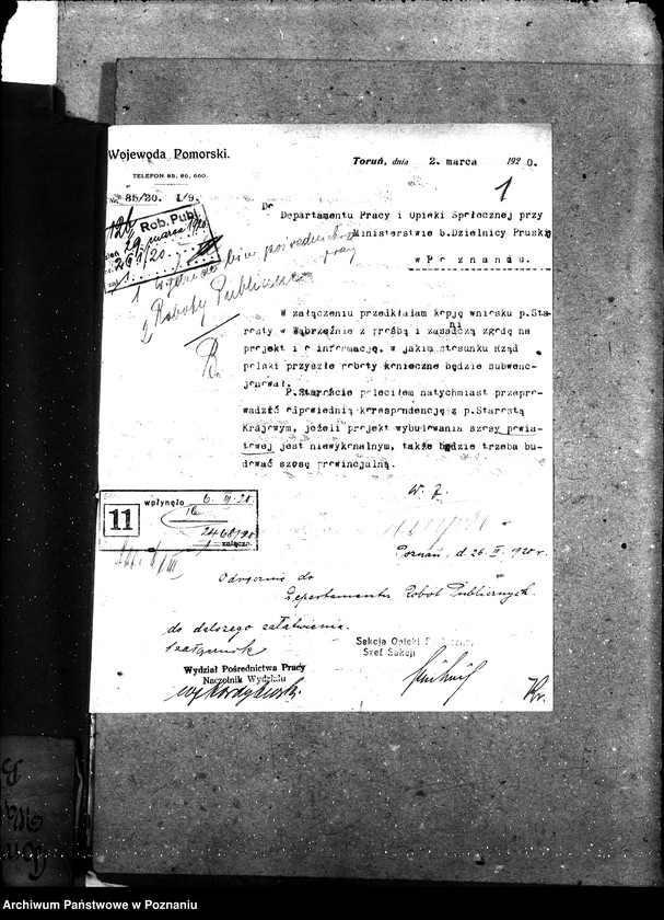 Obraz 5 z jednostki "[Budowa i naprawa dróg w powiecie wąbrzeskim i sprawa zatrudnienia bezrobotnych pow. wąbrzeski]"