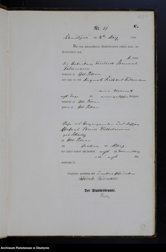 image.from.unit.number "Sterbe-Haupt-Register Nr 1 - 98"