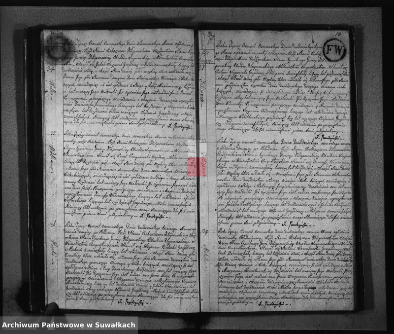 Obraz 9 z jednostki "Akta Urodzonych Gminy Filipowskiey od Dnia 1-go Stycznia 1818 R-u"