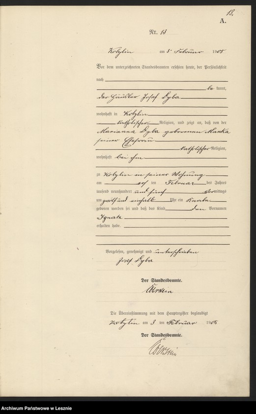 Obraz 16 z jednostki "[Księga urodzeń]"