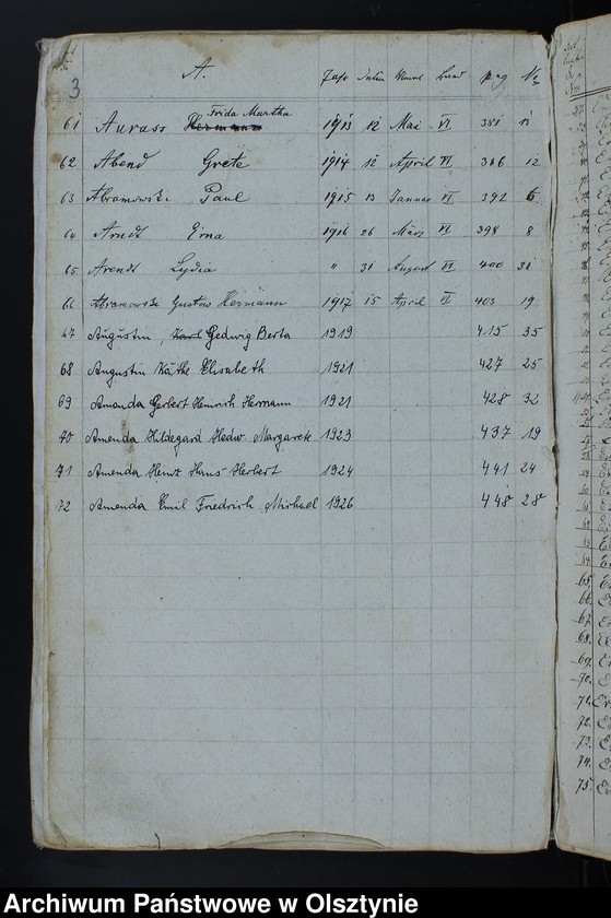 image.from.unit.number "Alphabetisches Nahmen Verzeichniss zu Kirchenbücher"