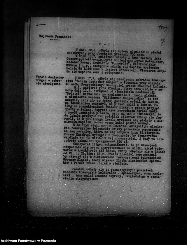 Obraz 11 z jednostki "Sprawozdania sytuacyjne z życia mniejszości narodowych za miesiące lipiec, sierpień, wrzesień 1931 r."