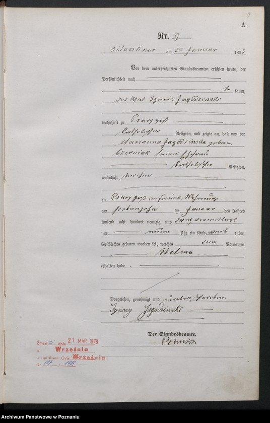 Obraz 12 z jednostki "Księga urodzeń"
