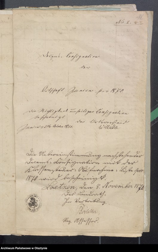 image.from.unit.number "Beläge zur Widminnenschen Kirchen Kassen Rechnung pro 1870"