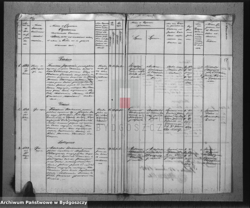 image.from.unit.number "Liber Duplicatus Baptisatorum, Mortuorum et Copulatorum Ecclesaie Parochialis Pacostensis ex Villis de Districtu Szubiniensi pro Anno Domini 1844"