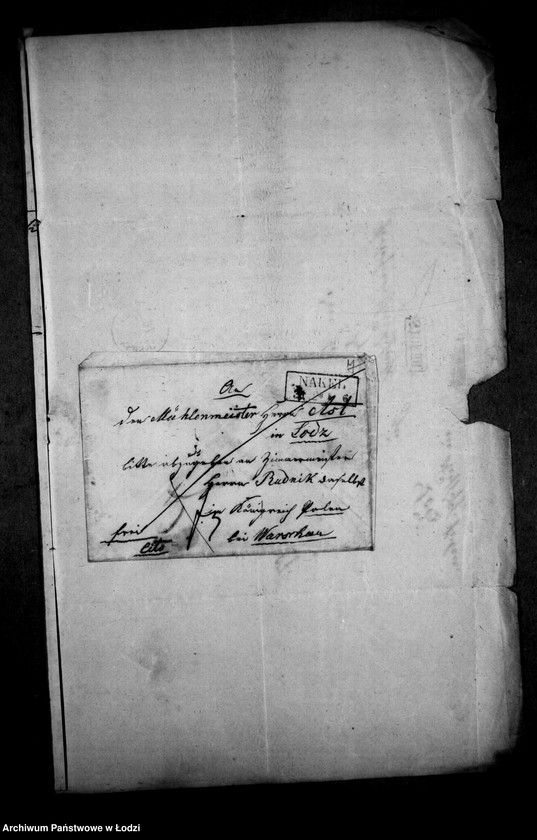 Obraz 11 z jednostki "Akta tyczące się spisu pozostałości po zmarłym Janie Gotlibie Schultz czeladniku Ciesielskim z Prus do miasta Łodzi przybyłym, u Jakuba Rudnik cieśli na robocie zostającym"