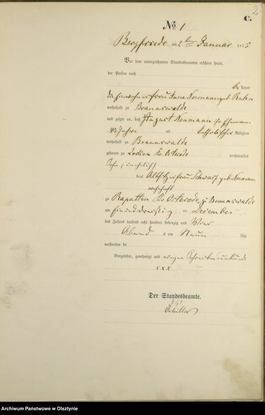 image.from.unit.number "Haupt-Sterbe-Register Nr 1 - 41"