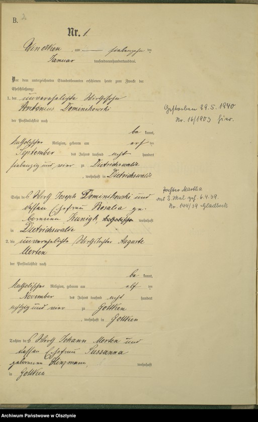 image.from.unit.number "Heiraths-Haupt-Register Nr 1 - 16"