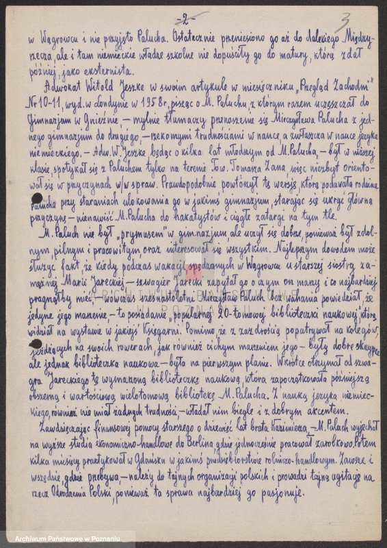 Obraz 8 z jednostki "Wspomnienia o Mieczysławie Paluchu napisane przez jego żonę Jadwigę, Janinę Krauze."