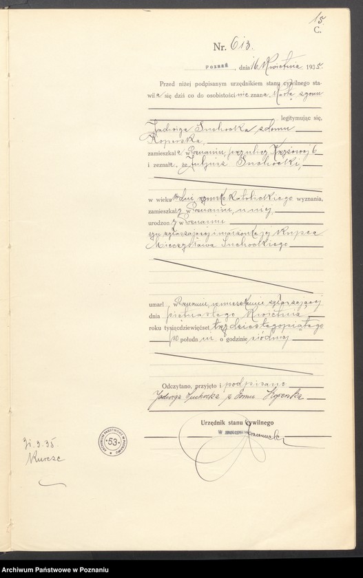 Obraz 17 z jednostki "Księga miejscowa zgonów tom II [Rejestr główny zgonów]"