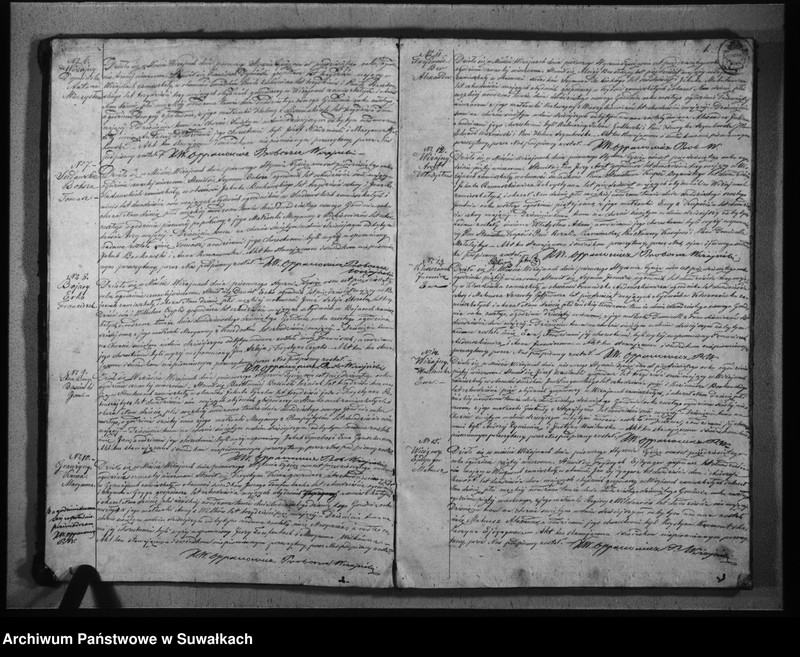 image.from.unit.number "Duplikat urodzonych, zaślubionych i umarłych parafii wiżajńskiej z roku 1850"