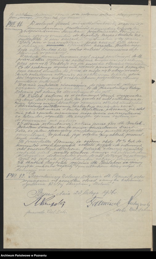 Obraz 9 z jednostki "Koło Pracowników Kolejowych w Poznaniu - sprawozdania i protokoły zebrań."