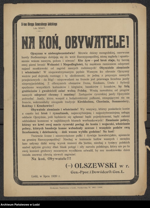 Obraz 12 z kolekcji "Rok 1920. Wojna o niepodległość111"