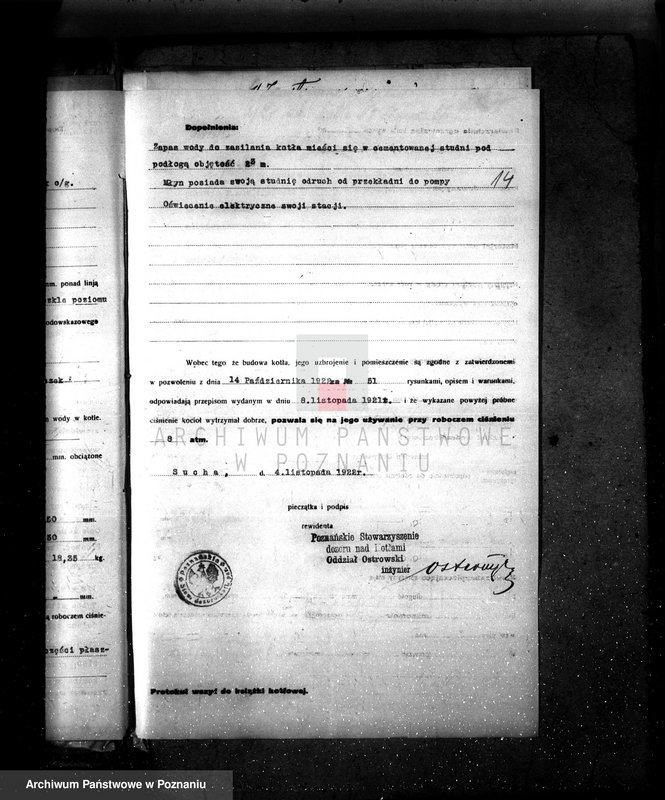 Obraz 18 z jednostki "Młyn p. Kiehla z Suchej pow. jarociński nr fabr 6901, nr woj. 51"