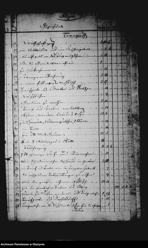 image.from.unit.number "Ausgabe Berechnung für die Wirtschafts- Einrichtung des Gen. Gf. v. Lehndorff geführt von v. Felden"