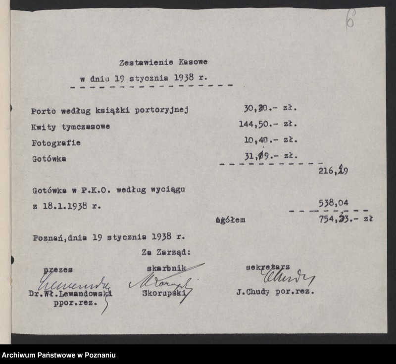 Obraz 9 z jednostki "Protokoły z posiedzeń Zarządu Okręgu Poznańskiego Związku Powstańców Wielkopolskich."