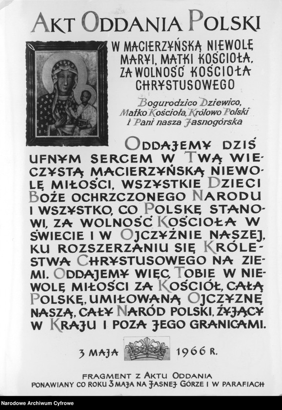 image.from.unit.number "Obchody Tysiąclecia Chrztu Polski na Jasnej Górze w Częstochowie"