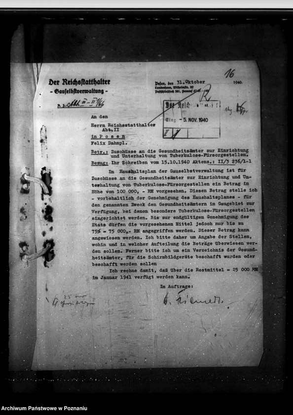 Obraz 20 z jednostki "Sondermittel zur Bekämpfung der Tuberkulose"