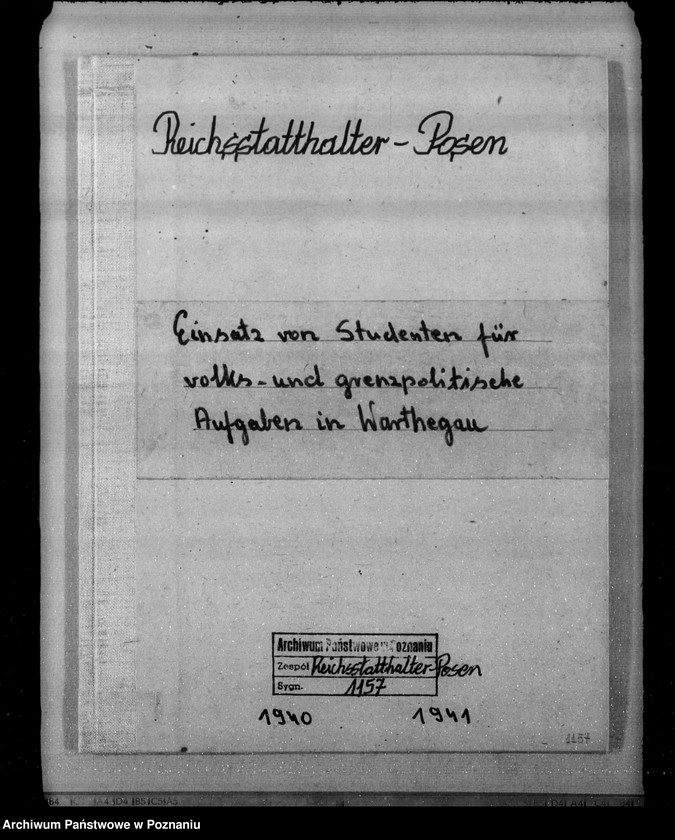 Obraz 4 z jednostki "Einsatz von Studenten für Volks - und grenzpolitische Warthegau"