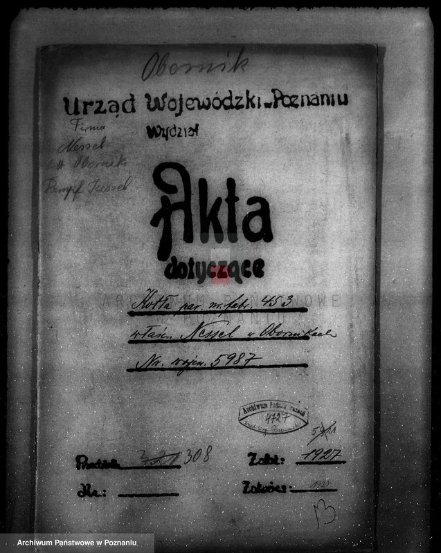 Obraz 4 z jednostki "Tartak J. Wrońskiego w Obornikach nr woj. 1638"