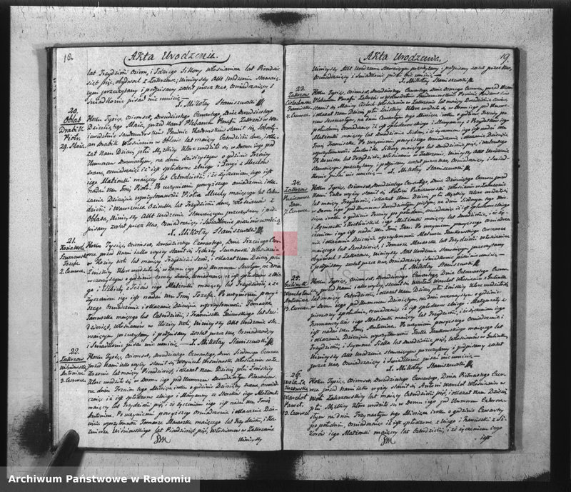 image.from.unit.number "Akta Stanu Cywilnego Parafii Zakrzów Urodzeń, Małżeństw, Zejścia na Rok 1824"