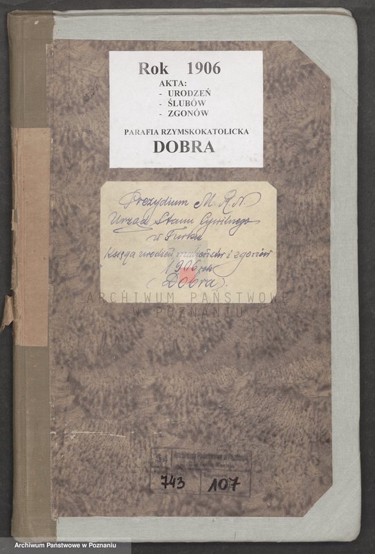 Obraz z jednostki "Księga urodzeń, małżeństw i zgonów [za rok] 1906"