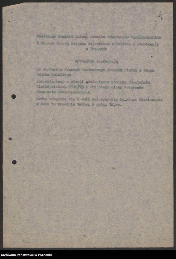 Obraz 17 z jednostki "Przygotowanie i przebieg uroczystości odsłonięcia Pomnika Powstańców Wielkopolskich w Poznaniu."