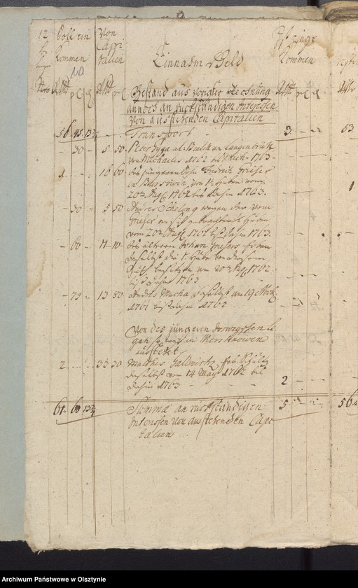 image.from.unit.number "Jahr Kirchen Rechnung der Seehestenschen Kirchen aller Einnahme und Ausgabe wie auch Bau-Rechnung"