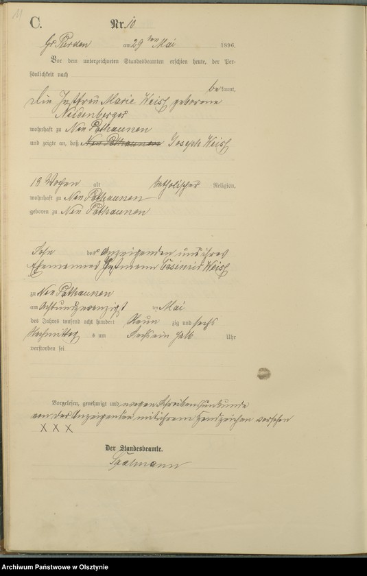 image.from.unit.number "Sterbe-Haupt-Register Nr 1 - 45"