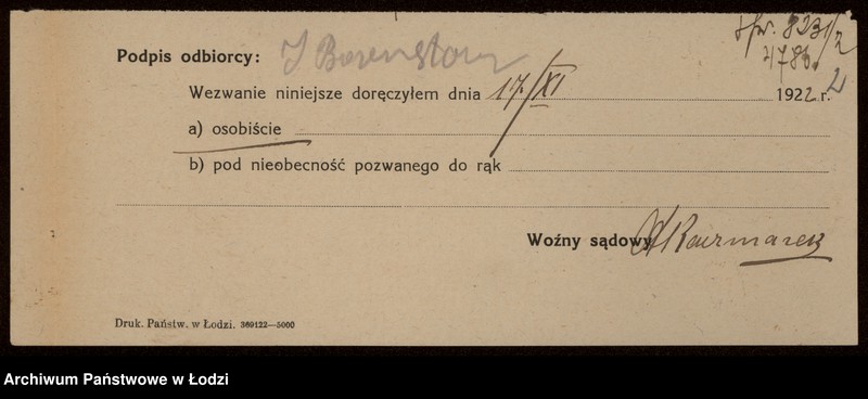 Obraz 4 z jednostki "Izrael Nusen Borenstein- restauracja"