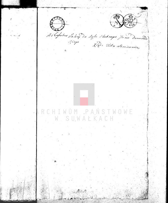 image.from.unit.number "Dowody do Akt Małżeństwa Gminy Wigierskiey od dnia 1 Maja 1814 Roku do dnia ostatniego Grudnia 1815 Roku."