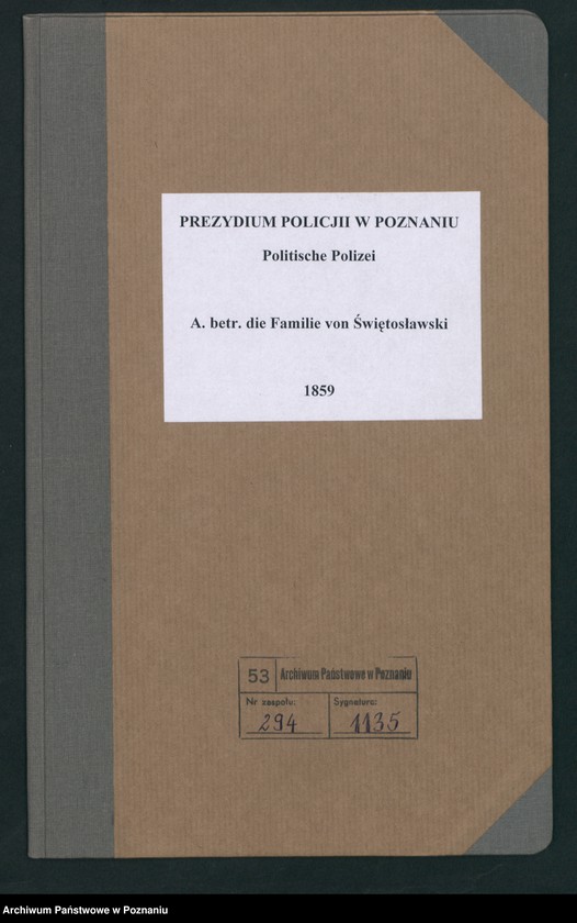 Obraz 2 z jednostki "A. betr. die Familie von Świętosławski"
