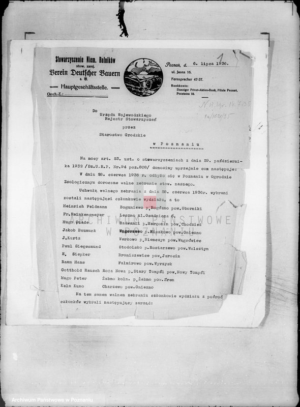 Obraz 6 z jednostki "/Stowarzyszenie Niemieckich Rolników/ Verein Deutscher Bauern"